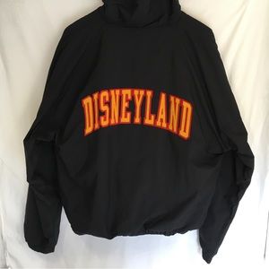 Vintage Disneyland Embroidered Jacket Full Zip Hood Black XL